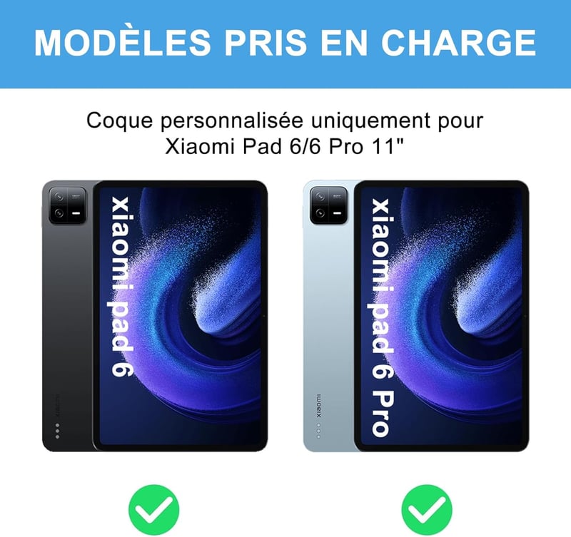 FARYODI Bluetooth Billentyűzetes Tok Xiaomi Pad 6/6 Pro 11" Tablethez - 7 Színű Háttérvilágítás, Francia AZERTY Kiosztás, Lila