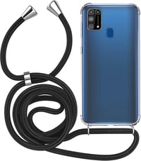 Samsung Galaxy M31 Nyakba Akasztható TPU Tok - MyGadget Fekete Védőtok Pánttal 1