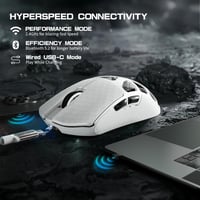 ATTACK SHARK R3PRO Ultrakönnyű Magnézium Gamer Egér, 46g, 8000Hz Vezeték Nélküli, 26000 DPI, PixArt PAW3395 Szenzor, Fehér 6
