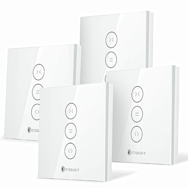 ETERSKY WiFi Redőnyvezérlő 4db - Alexa/Google Kompatibilis, Érintőképernyős