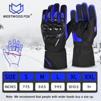 WESTWOOD FOX Vízálló Téli Motoros Kesztyű - Érintőképernyős, Könnyű, Meleg Védőkesztyű Férfiaknak és Nőknek, BMX, ATV, UTV, Hegyi Kerékpároz 5
