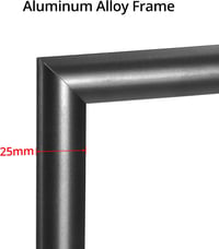 QWORK 5 db A1 méretű (59,4 x 84,1 cm) elölnyíló poszter keret, tükröződésmentes védőpanellel - 25 mm-es fekete alumínium profil 2