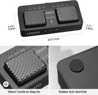 LEKATO Bluetooth Lapozó Pedál - Újratölthető Vezeték Nélküli Lábkapcsoló Tablethez, Okostelefonhoz, Kottaolvasáshoz, 7 Üzemmóddal 4
