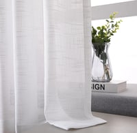 NSXIN Fehér Félátlátszó Vitrázs Függöny Szett Konyhába, Nappaliba - 60x90 cm, 2 db 3