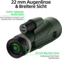 Vízálló HD Monokulár Távcső 12x50 Okostelefon Tartóval és Állvánnyal 3