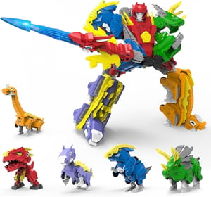 Celestial Warriors 5u1 transformacijski dinoszaur robot: 2x 8 cm figura