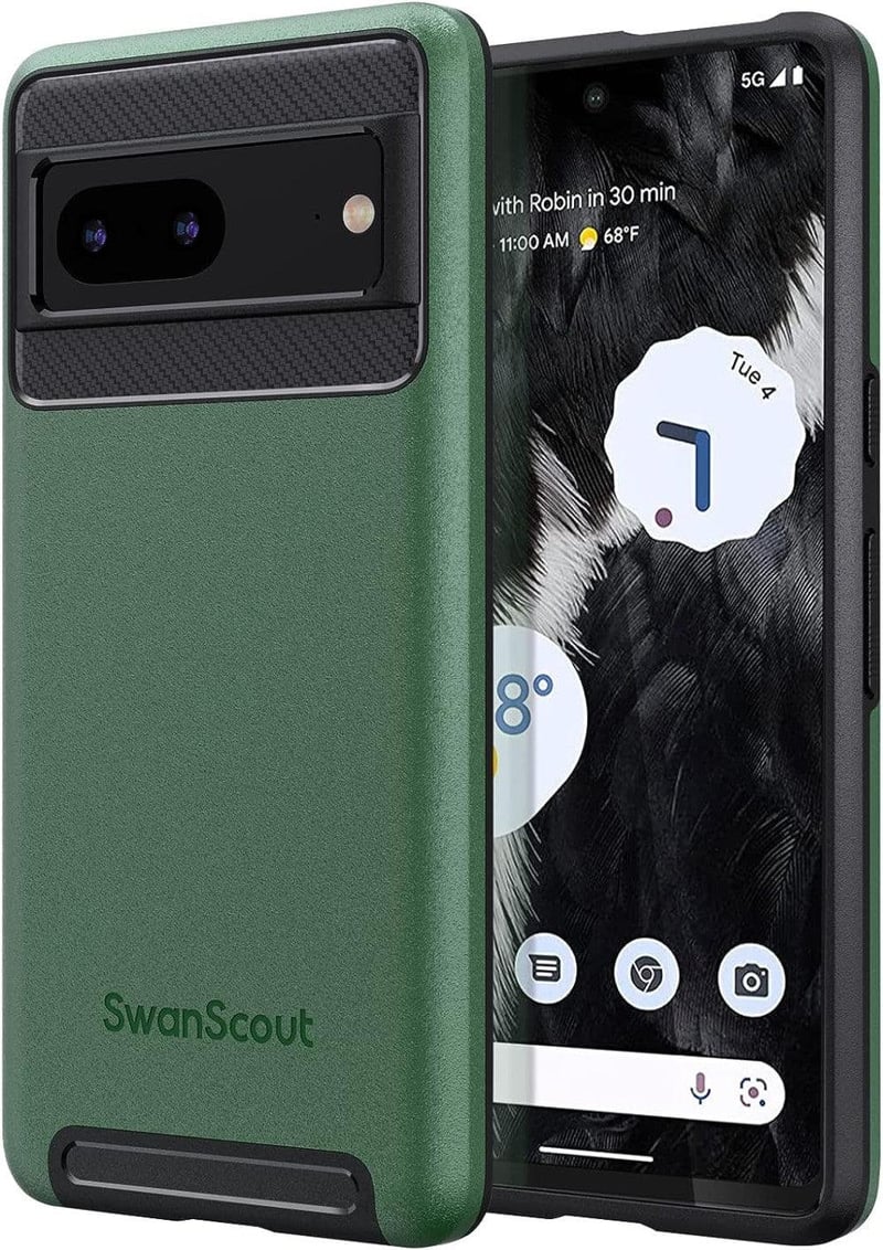 Google Pixel 7 Ütésálló Zöld Védőtok SwanScout Kétrétegű Technológiával
