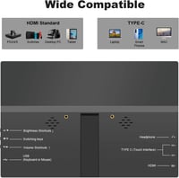 Hordozható 11,6" érintőképernyős monitor HDMI/USB-C - laptophoz, telefonhoz, konzolhoz 2