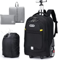 BAGZY Gurulós Hátizsák 45x36x20 cm - Kétkerekű Laptoptáska 15.6" Méretű Laptophoz, EasyJet Kézipoggyász Méretű Utazótáska Biztonsági Zárral 1