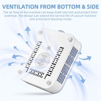 Profi 120W-os Fehér Körömreszelék Porszívó Erős Ventilátorral - Műkörmös Szalon Kellék 3