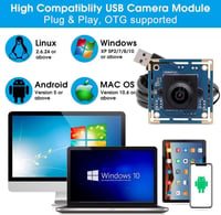 IMX179 CMOS 8MP USB Webkamera 180° Halászszem Objektívvel (Felújított) 7