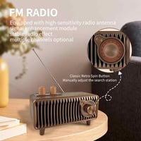 CYBORIS Retro Bluetooth Rádió - Dió Fa, 20W Sztereó, FM, USB/TF/AUX 2