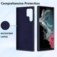 Samsung Galaxy S22 Ultra szilikon tok - Sötétkék, ütésálló, puha tapintású védőtok 3