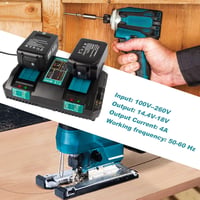 Makita 14,4V-18V akkumulátor gyorstöltő, dupla portos, EU csatlakozó 5