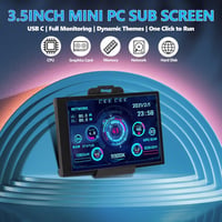 Bewinner 3,5" IPS PC Hőmérséklet és Teljesítmény Kijelző - CPU, RAM, HDD Monitor 2