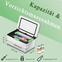 Yopyuenn Hordozható Inzulinhűtő 3 Akkumulátorral - Intelligens Gyógyszerhűtő LCD Kijelzővel, 2-8°C Hőmérséklet-szabályozás, Utazáshoz, Autób 2