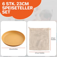 FUNYKICH 6 db 23 cm-es Műanyag Tányér Szett - Könnyű, Törhetetlen, Mikrohullámú Sütőben és Mosogatógépben Használható Kempingezéshez, Piknik 5