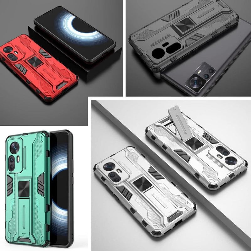 Xiaomi 12T Kék Páncéltok Beépített Állvánnyal