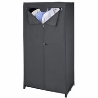 Skladacia skriňa na oblečenie WENKO Deep Black 75x150x50 cm — chybná, čiastočne funkčná: Poťah je roztrhnutý (stav: pozri 2. obrázok) 1