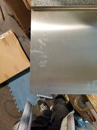 Tocător și planșetă de patiserie din oțel inoxidabil Goeasyoii 60x40 cm, cu margine de fixare, suprafață pentru aluat și copt în bucătărie, argintiu - Produs utilizat 2