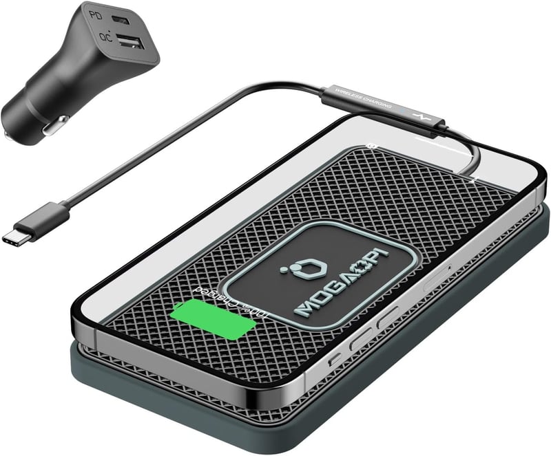 Használt PD20W Vezeték Nélküli Autós Gyorstöltő 15W USB-C