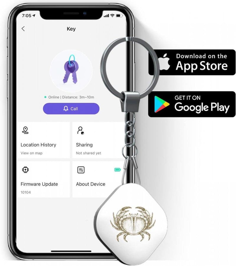 Nutale Bluetooth Kulcskereső Rák Csillagjeggyel - Kulcsok, Háziállatok Követésére