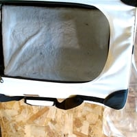 Skladacia taška na prepravu psov a mačiek VOUNOT, béžová, veľkosť M 60x44x44 cm, priedušný sieťovaný materiál, odnímateľný plyšový matrac, ručná a 2