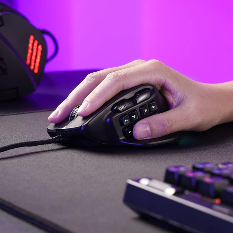 Redragon M811 Aatrox MMO gamer egér, 15 programozható gombbal, RGB háttérvilágítással