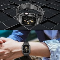 HASLFM Apple Watch 45mm Szíj - Rozsdamentes Acél Fémszíj Védőtokkal, Kompatibilis iWatch Series 9/8/7 Modellekkel, Férfi Órapánt, Szürke

AI 4
