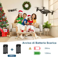 Wipkviey T25 Mini Drón 1080P Kamerával - Összecsukható RC Quadcopter FPV, 2 Akkumulátorral és Hordozható Táskával - Gyerekeknek és Kezdőknek 4