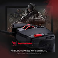 Redragon M612 Predator RGB gamer egér, 8000 DPI, 11 programozható gomb 5