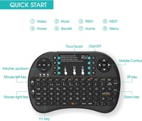 Rii i8+ vezeték nélküli mini billentyűzet touchpaddal, LED háttérvilágítással 5