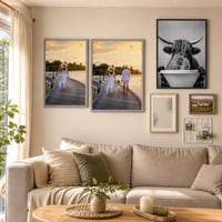 Sada galérie na stenu: 1x rám 30x45 + 2x rám 50x70 + 2x obraz na plátne + fotomriežka 1