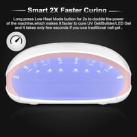 SUNUV 48W UV LED Műköröm Lámpa Időzítővel és LCD Kijelzővel - Rózsaszín SUN4S 4