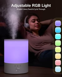 Maxcio 2,5L-es ultrahangos párásító, 3 ködmóddal, időzítővel és LED éjjeli fénnyel 7