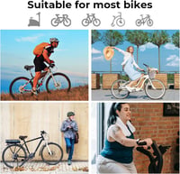 YOUNGDO Extra Széles Kerékpár Nyereg - Légáteresztő, Ütéselnyelő Univerzális Bicikli Ülés MTB, E-Bike és Városi Kerékpárokhoz, Vízálló Védőv 8