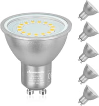 DEWENWILS GU10 LED Izzó, Meleg Fehér 2700K, Fényerőszabályozható, 5W 350LM, 50W Halogén Helyettesítő, 120° Szórási Szög, 6 db Csomag 1