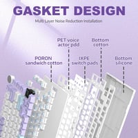 AJAZZ AK820PRO 75% TKL Mechanikus Gamer Billentyűzet - Vezeték Nélküli/Bluetooth/USB-C, RGB Háttérvilágítás, TFT Kijelző, Hotswap 8