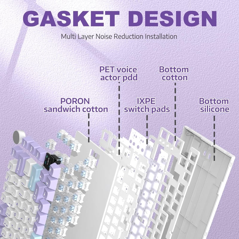 AJAZZ AK820PRO 75% TKL Mechanikus Gamer Billentyűzet - Vezeték Nélküli/Bluetooth/USB-C, RGB Háttérvilágítás, TFT Kijelző, Hotswap