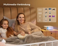 AKIYO O7 Full HD 1080P WiFi Bluetooth Projektor 200 ANSI - Hordozható Házimozi Vetítő 240" Képernyővel, 5G Támogatással, Kompatibilis Fire S 6