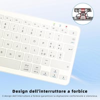Qulose 11" Vezeték Nélküli Bluetooth Billentyűzet 5
