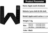 Apple Watch Szíj: Fekete Elasztikus Sport Óraszíj 2db Szett - Sorozat 8/7/6/SE 6
