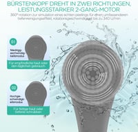 VOYOR elektromos hátsúroló kefe, vízálló, USB-tölthető, szürke 4
