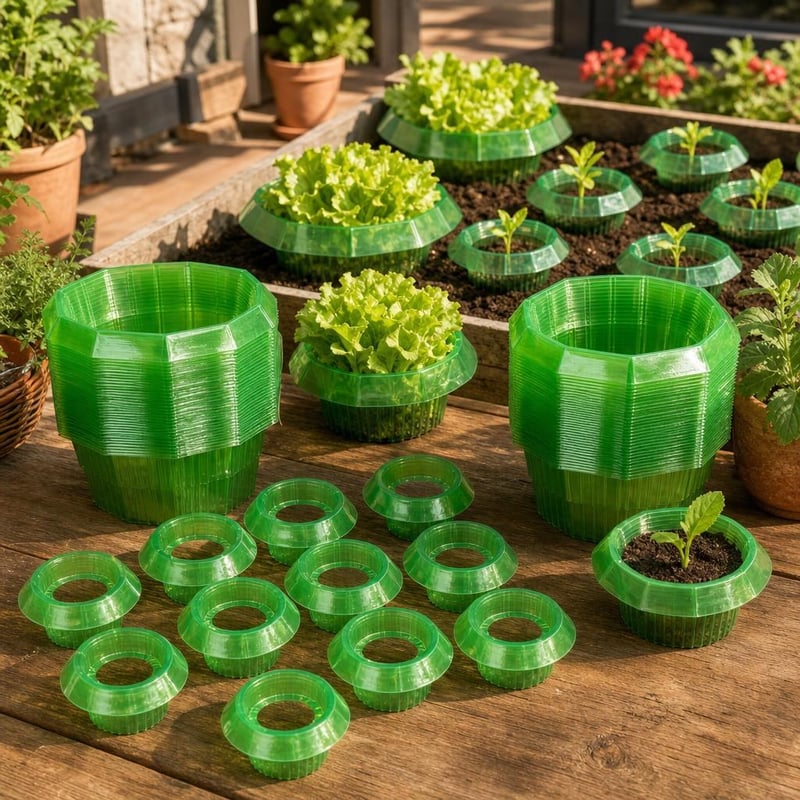 Kit protecție grădină: 40 x guler melci + 13 x inele capcană