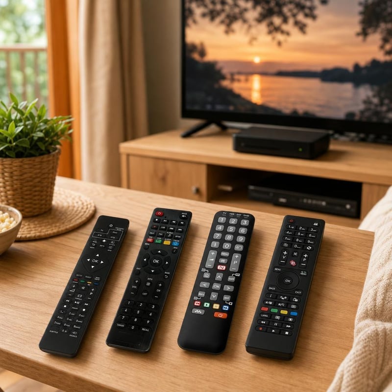 Súprava diaľkových ovládačov: Philips TV + Tivùsat + 4v1 univerzálny + CGV prijímač