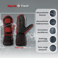 NorthHeat Prémium Fűthető Kesztyű - Újratölthető, 3 Méretben, Síeléshez és Szabadtéri Sportokhoz (L-es) 3