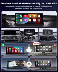 Jansite 10,26" Érintőképernyős CarPlay Android Autós Kijelző Állvánnyal - GPS Navigáció, Tolatókamera, Siri/Google Asszisztens, Vezeték Nélk 2
