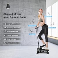 Tohoyard Mini Stepper 150kg - Otthoni Edzéshez, LCD Kijelzővel, Csendes Cardio Gép, Fekete 2