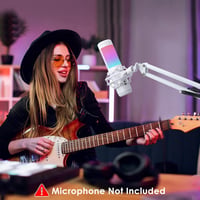 HyperX QuadCast S mikrofon állvány - Fehér professzionális stúdió kar pop-filterrel 2