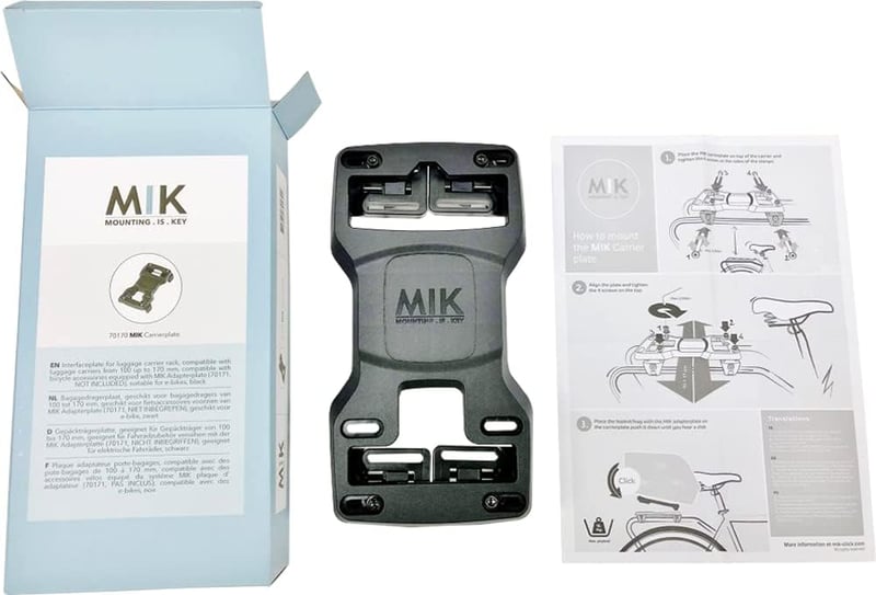 Basil MIK univerzális csomagtartó adapter - fekete